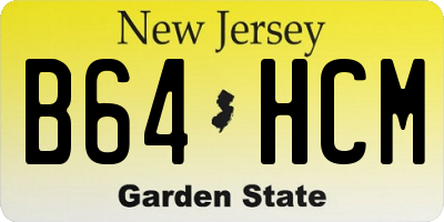 NJ license plate B64HCM