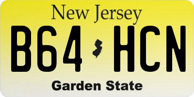 NJ license plate B64HCN
