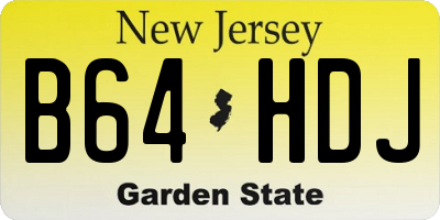 NJ license plate B64HDJ