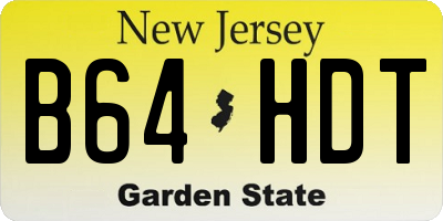 NJ license plate B64HDT