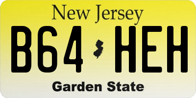 NJ license plate B64HEH