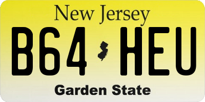 NJ license plate B64HEU
