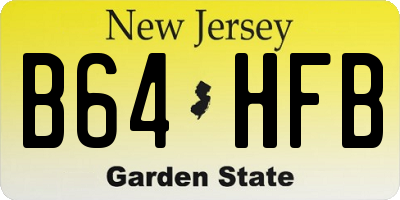NJ license plate B64HFB