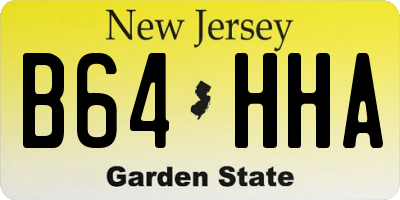 NJ license plate B64HHA