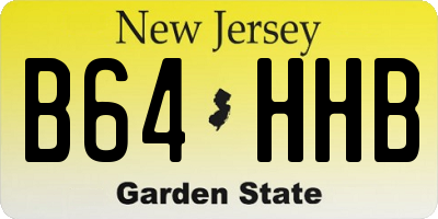 NJ license plate B64HHB