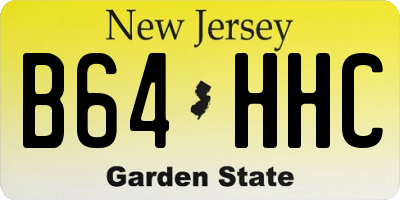 NJ license plate B64HHC