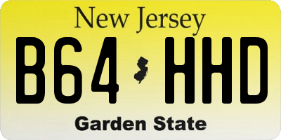 NJ license plate B64HHD