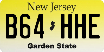 NJ license plate B64HHE