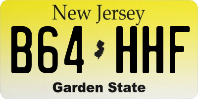 NJ license plate B64HHF