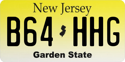 NJ license plate B64HHG