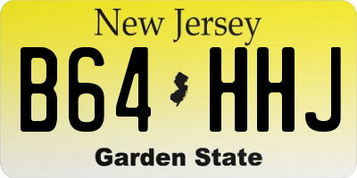 NJ license plate B64HHJ