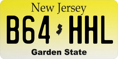 NJ license plate B64HHL