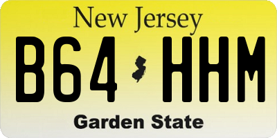 NJ license plate B64HHM