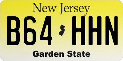 NJ license plate B64HHN