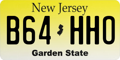 NJ license plate B64HHO