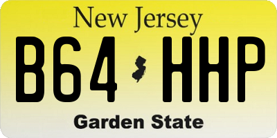 NJ license plate B64HHP