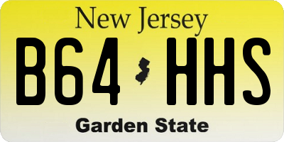 NJ license plate B64HHS