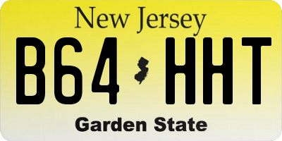 NJ license plate B64HHT