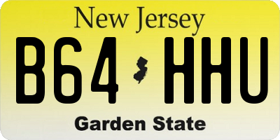 NJ license plate B64HHU