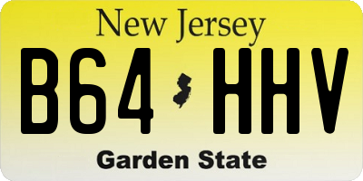 NJ license plate B64HHV