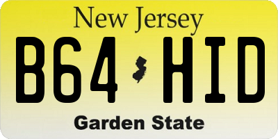 NJ license plate B64HID