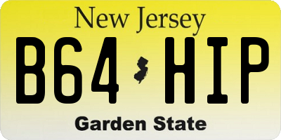 NJ license plate B64HIP