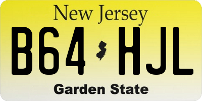 NJ license plate B64HJL