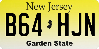 NJ license plate B64HJN