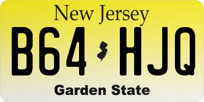 NJ license plate B64HJQ