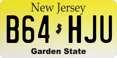 NJ license plate B64HJU