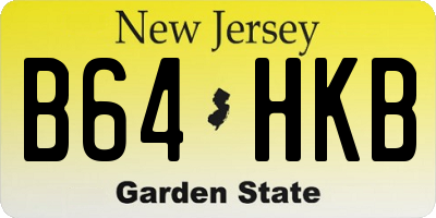 NJ license plate B64HKB