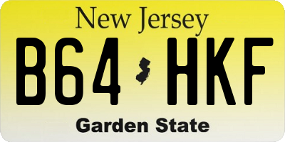 NJ license plate B64HKF