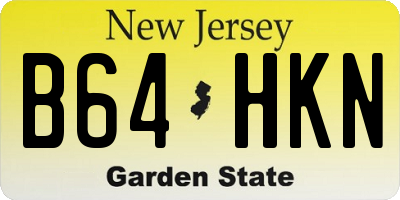 NJ license plate B64HKN