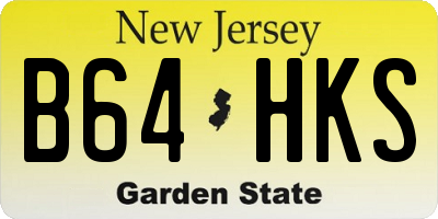 NJ license plate B64HKS