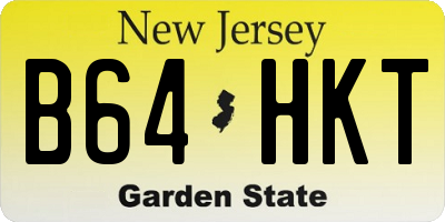 NJ license plate B64HKT