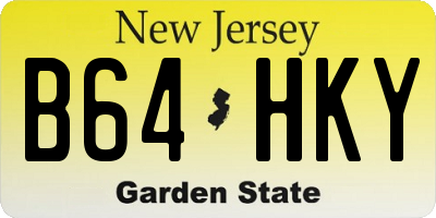 NJ license plate B64HKY