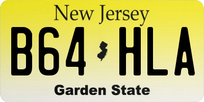 NJ license plate B64HLA