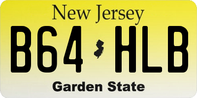 NJ license plate B64HLB