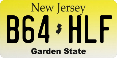 NJ license plate B64HLF