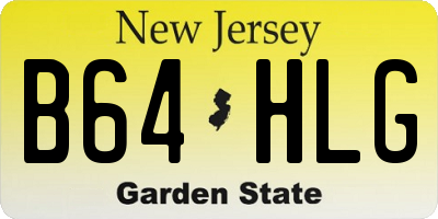 NJ license plate B64HLG