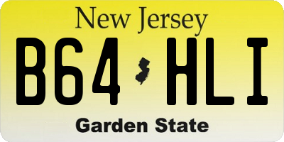 NJ license plate B64HLI