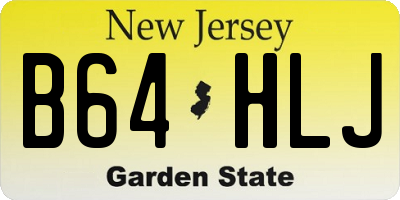 NJ license plate B64HLJ