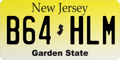 NJ license plate B64HLM