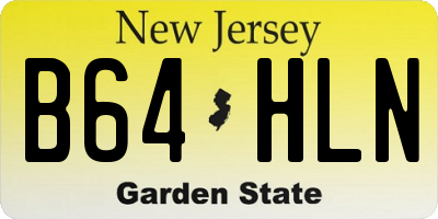 NJ license plate B64HLN