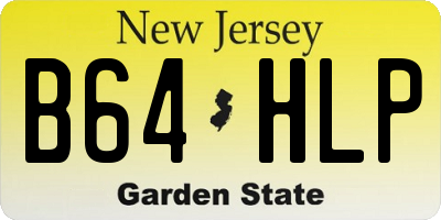 NJ license plate B64HLP