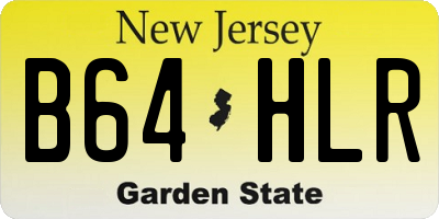 NJ license plate B64HLR
