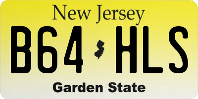NJ license plate B64HLS