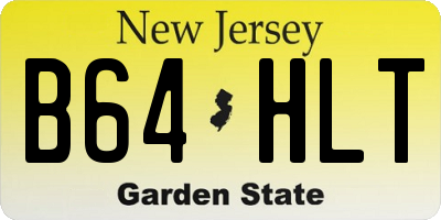 NJ license plate B64HLT