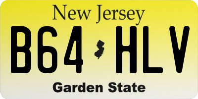 NJ license plate B64HLV