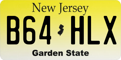 NJ license plate B64HLX